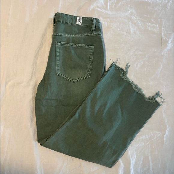 Altar'd State Green Distressed Ankle Jeans - Picture 3 of 3
